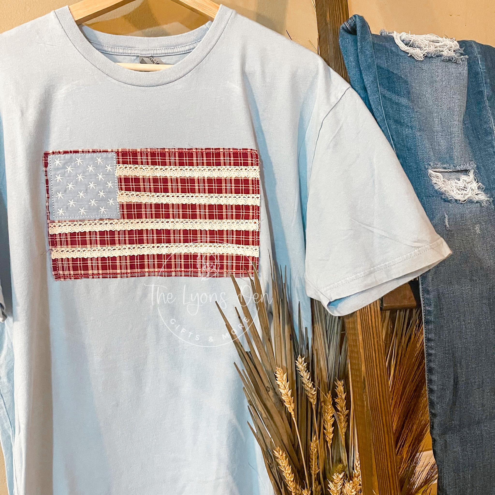 American Flag Appliqué Tee