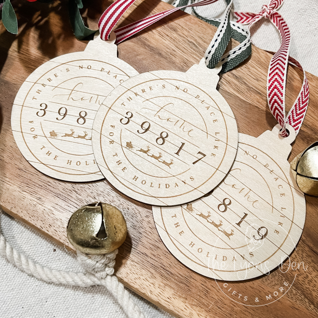 No Place Like Home Zip Code Ornament