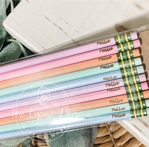 Pastel Personalized Pencils