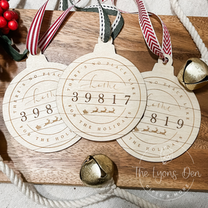 No Place Like Home Zip Code Ornament