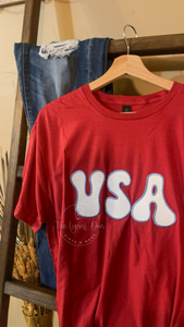 USA Glitter Appliqué Tee