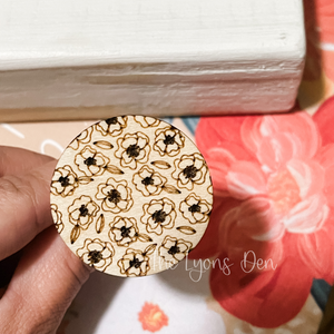 Floral Round Vent Clip