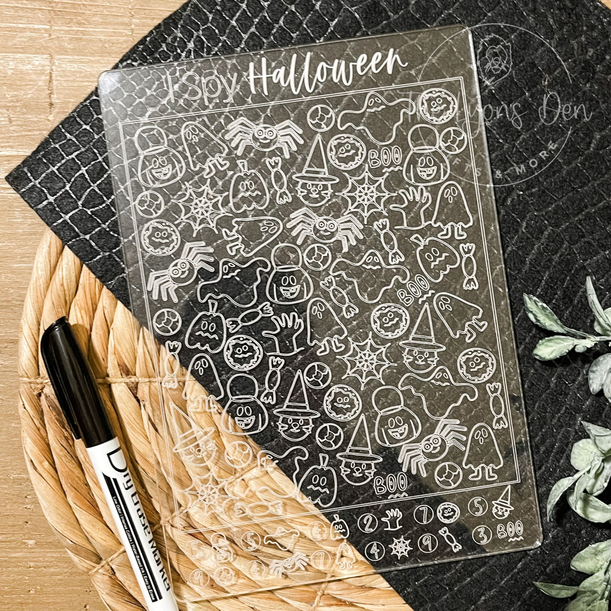 I Spy Halloween Acrylic Activity Board