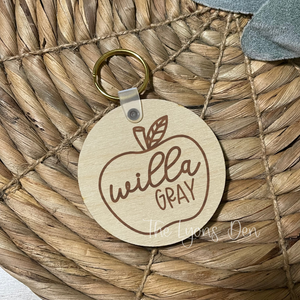 Wooden Engraved Backpack Tags