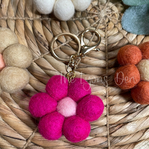 Felt Floral Keychain