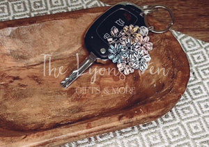 TLD Floral Keychain