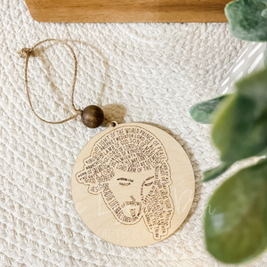 Jesus Word Art Ornament