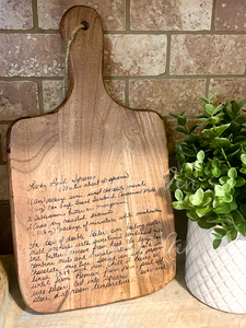 Handwritten Recipe Cutting Boards